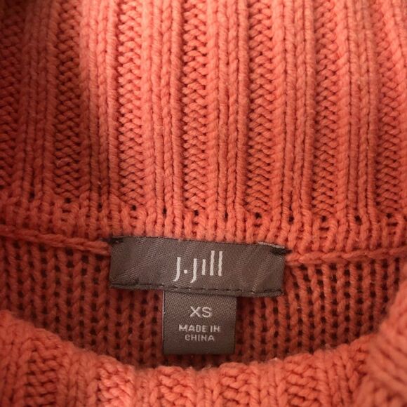 J Jill pink cotton blend turtleneck sweater size XS - Picture 8 of 10